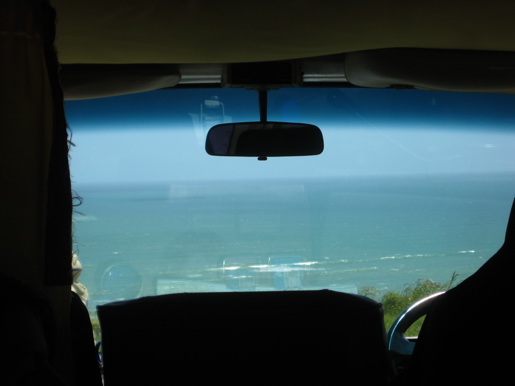 Tasman Sea from a Toyota Hiace Campervan Tasman Sea from a Toyota Hiace Campervan