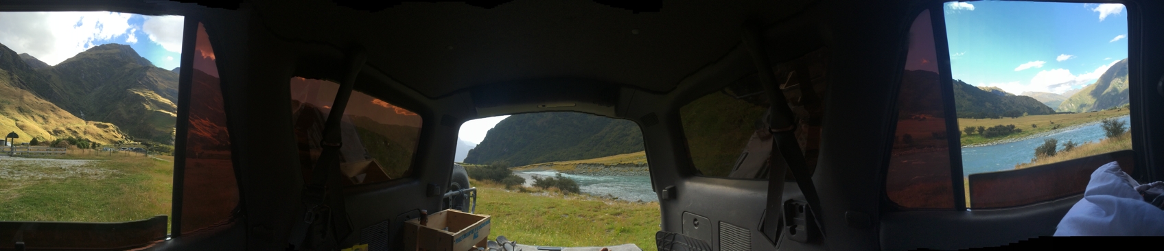 The view from my truck at Raspberry Creek.