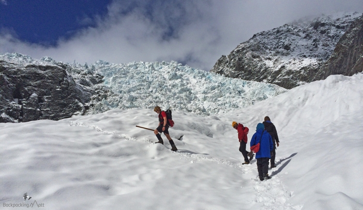 Climbing up the Glacier